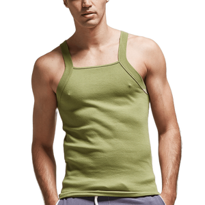 Camiseta de tirantes para hombre, estilo stringer, ajustada, para gimnasio, fitness, entrenamiento, licra, diseño personalizado, camiseta de tirantes para hombre. - Product Image 4