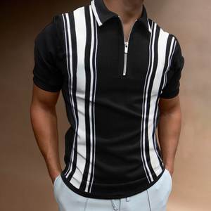 Polo de manga corta personalizado para hombre al por mayor, estampado de textura a cuadros con patrón sólido, diseño ecológico, sus requisitos - Product Image 3