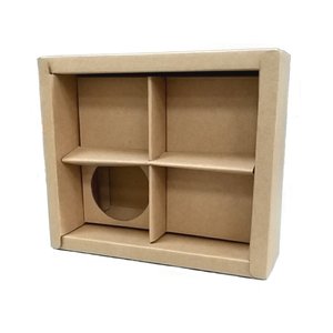 Custom Brown Kraft Cardboard 4 Holes Divider Paper <b>Box</b> - Product Image 5