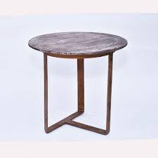 Modern Walnut Wood Top <b>End</b> Table for Home Dining Coffee & Side Table with Metal Frame Sale for Living Room <b>Bar</b> Furniture - Product Image 2