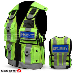 Nuevo Chaleco de seguridad de trabajo de alta visibilidad con cremallera reflectante Logotipo personalizable Chaleco de seguridad nocturna Tops y bolsillos para trabajadores - Product Image 3