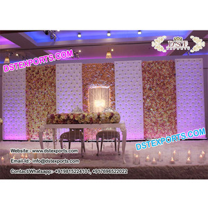 แผงหนัง Tufted หนังแต่งงานสุดหรูหนังแผ่นผนัง Tufted แผงตกแต่งดอกไม้งานแต่งงานขนาดยักษ์ - Product Image 1