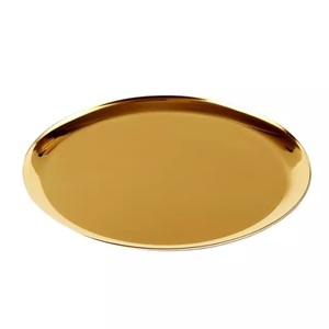 Plateau de service rond en bois écologique fait à la main avec poignée en laiton pour servir le thé et le café, offre spéciale Amazon 2022 - Product Image 5