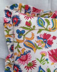 Funda de cojín de algodón con estampado Floral, algodón puro - Product Image 2