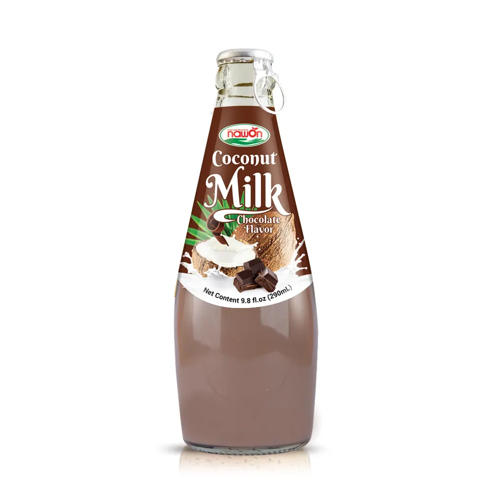 Wholesale Organic Coconut Canned Milk 290ml Chocolate Flavor OEM ISO HACCP Beverage Manufacturer Vietnam