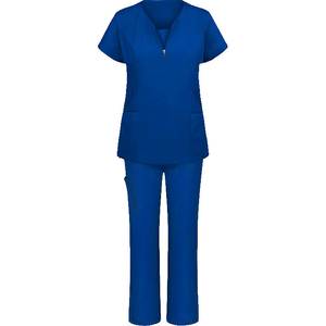 Uniforme Médico de Entrega Rápida, Uniforme de Trabajo con Cuello en V para Mujer, Algodón y Elastano, Manga Larga, Conjunto de Uniforme de Hospital - Product Image 5