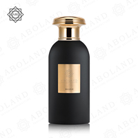 Botella de cristal redonda personalizada, frasco de Perfume transparente de alta calidad, 50ml, 100ml