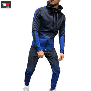 Conjunto Deportivo de Invierno para Hombre, Talla Grande, con Cremallera, 2 Piezas, Sudadera con Capucha y Pantalones Estampados - Product Image 4