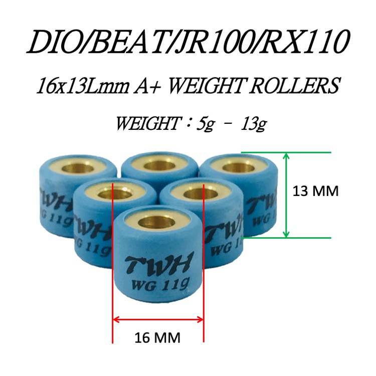 べしゃど DIO ZX OLD BEAT 16x13L A+ Weight Roller for Honda & OEM | Wholesale