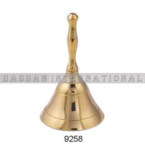 Customized Brass <b>Bell</b> With Wooden Handle for Indoor Outdoor Decor Nautical Ship <b>Bell</b> Use Quality Metal Exporter's Wholesale Gift - Product Image 4