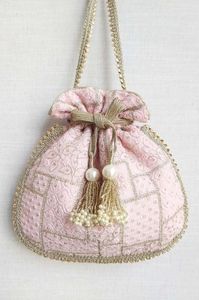 ---POTLI--BAGS WITH-BEAUTIFUL-&-ELEGANT-EMBELLISHED WITH ZARDOZI FOR WORK-PARTY & <b>WEDDING</b>---2021... - Product Image 2