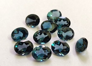 Topaze Bleu de Londres Naturelle Coupe Ovale 3x5mm à 7x9mm Topaze Bleue de Londres en vrac à facettes - Product Image 2