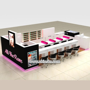 Kiosque <span class=keywords><strong>de</strong></span> Salon <span class=keywords><strong>de</strong></span> <span class=keywords><strong>manucure</strong></span>, mobilier <span class=keywords><strong>de</strong></span> détail moderne, taille et couleur à personnaliser, modèle 2020 - Product Image 3