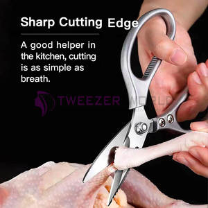 Ciseaux de cuisine robustes, compatibles lave-vaisselle, en acier inoxydable, multi-usages, ultra-affûtés, pour couper la viande, le poulet - Product Image 3