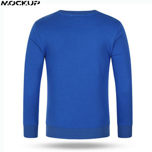 Customized <b>Navy</b> Digital Printed O-Neck <b>Fleece</b> Cotton Pullover Hoodie Personalized Winter Sweatshirt - Product Image 2