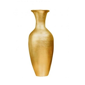 Latest Design Brass <b>Gold</b> Color Flower <b>Vase</b> Exclusive Quality Round Shape Flower Pot For Home <b>Floor</b> Decoration Use - Product Image 1