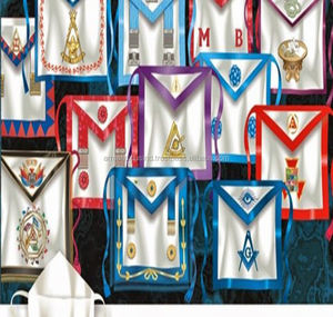 Masonic Rose Croix 18th Degree Set Embroidered <b>Leather</b> <b>Apron</b> Gauntlets Collar with Magnetic Feature and Sew-on Badge - Product Image 6
