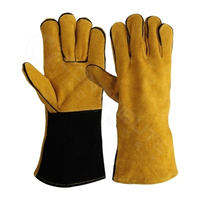 Résistant Au Feu de chaleur Mitaines Four Gril Cheminée Manique Gants de Soudure En Cuir