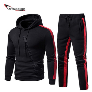 Vente en gros de logo personnalisé pull-over survêtement pour hommes fitness uni sport gym course jogging ensembles de gym livraison directe - Product Image 6