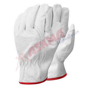 Gants de travail pour conducteurs en cuir de chèvre/mouton, résistants aux coupures, anti-chaleur, imperméables, avec pouce Keystone, coupe droite, pleine fleur - Product Image 1