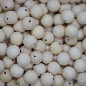 ลูกปัดไม้ธรรมชาติไม่ขัดสีทันสมัยสำหรับทำเครื่องประดับ DIY ลูกปัดแบบหลวมขนาด8มม. - Product Image 1