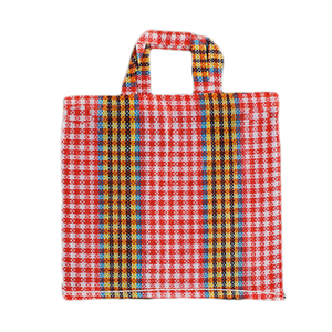 <span class=keywords><strong>Bolsa</strong></span> de Compras Tejida de PP con Rayas Coloridas Laminadas y Asas Perforadas - Product Image 3