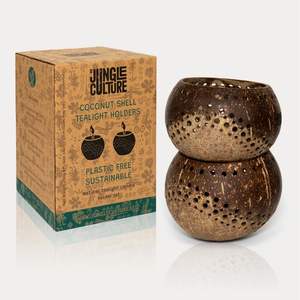 Soporte de luz de té con carcasa de Coco para decoración, candelabro con Logo láser grabado, hecho en Vietnam - Product Image 6