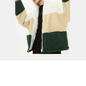 Chaqueta polar de secado rápido para hombre, chaqueta de lana colorida sin capucha de talla grande con cremallera para invierno - Product Image 3