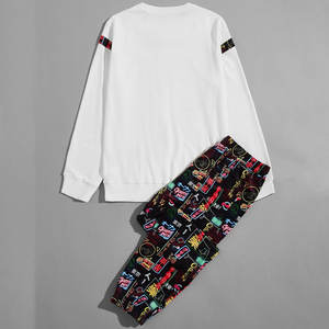 Logo personnalisé Slim Fit Formation Usure Survêtement Hommes 100% coton Sport Trackpants Sweatsuit Ensemble Personnalisé Sport Hommes Survêtement - Product Image 6