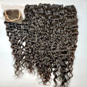 La mejor calidad Remy Virgin Cutticle Aligned Indian Hair 100% Original Perm-Ready Loose Deep Wave Color Natural Paquetes de cabello humano - Product Image 3