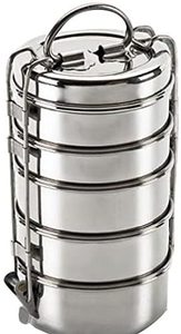 king International Lunch <b>Tin</b> Box with Handle/stainless Steel Pyramid Colored <b>Tiffin</b> Lunch Box with Clip and Handle Printed - Product Image 5