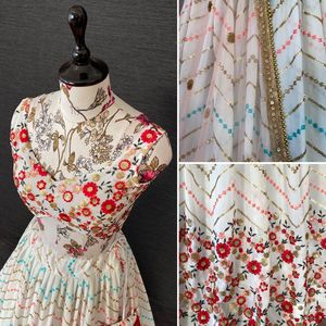 Georgette-Trabajo bordado con borde de encaje para mujer, ropa para boda pesada y ocasión especial con interior para mujer, lehenga choli - Product Image 4