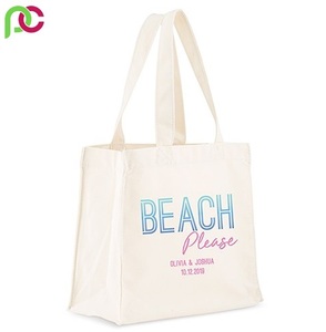 Bolso de mano de algodón para mujer, bolsa de playa de lona negra, botón de impresión de pantalla de embalaje personalizado de Animal, logotipo personalizado de dibujos animados - Product Image 3