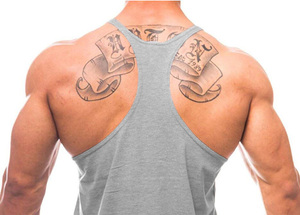 Camisetas sin mangas de punto 100% algodón ecológico para hombre, talla grande, cuello redondo, transpirables, de secado rápido, para gimnasio, estilo urbano deportivo - Product Image 3