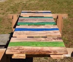 Planche à fromage en résine rouge Blocs à découper en bois en résine pour fruits et légumes - Product Image 2