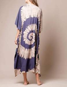 Hippy Designer <b>Women</b> Wear Round Circle Tie Dye <b>Kaftan</b> Cover up - Product Image 2