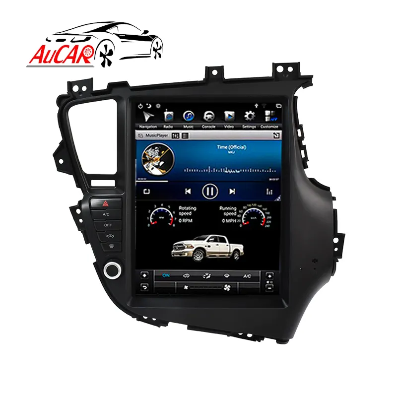 Aucar rádio multimídia automotivo, rádio automotivo com tela de 12.1 ", android 9, navegação gps, som estéreo, para kia k5 opma rhd 2010-2016