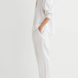 Pantalon Palazzo en lin et coton pour femmes, couleur à personnaliser, ensemble, 100% - Product Image 2