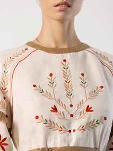 2021 nueva llegada vestido de bordado ucraniano Floral Vintage para mujer diseño Natural ecológico transpirable de alta calidad para - Product Image 4