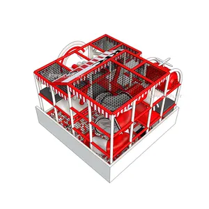 새로운 디자인 상업 거품 블록 광장 실내 트램폴린 공원 놀이터 어린이 성인 슬라이드