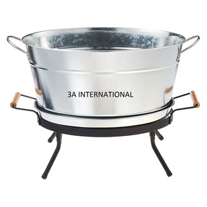 Refroidisseur à vin en métal galvanisé de grande capacité pour camping, bar et hôtel Jardinière à vin unique Cuve à boissons - Product Image 3