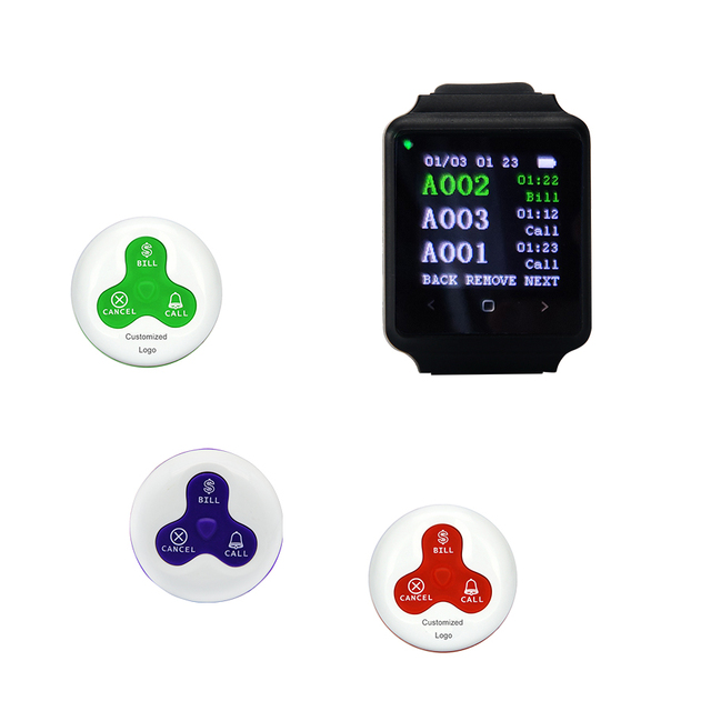 Wireless Restaurant Buzzer Calling Waiter Table Bell Call Button System
