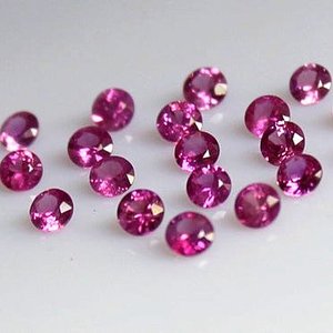 Cabujón de piedras preciosas sueltas facetadas con corte de diamante de forma redonda Rosa rubí que hace joyería natural de calidad increíble - Product Image 2