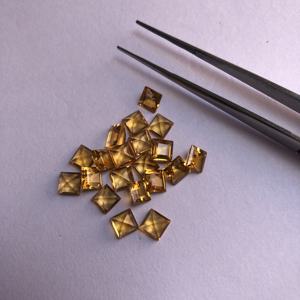 Piedra citrino Natural de 6mm, piedras preciosas semipreciosas sueltas de corte cuadrado, tienda en línea del fabricante a precio de venta al por mayor - Product Image 1