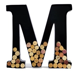 ที่วางจุกไวน์แบบกําหนดเองโลหะ Monogram ตัวอักษรหนาตัวอักษร M ผู้ผลิตโรงงานขายตรงขั้นต่ําขั้นต่ํา - Product Image 1