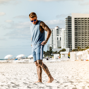 Conjuntos de ropa deportiva para hombre, ropa deportiva de verano para gimnasio atlético, sin mangas - Product Image 2