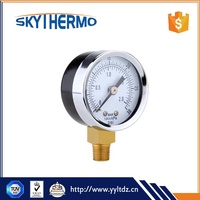 Hydraulic Pressure Gauge Mini Pressure Measuring Instruments Fine Dial Manometer Double Scale Air Compressor Meter