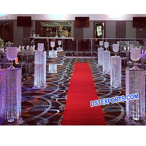 De los pilares para la boda pasarela completamente de cristal Coloums último cristal pilares pasarela - Product Image 1