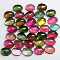 Natürliche Qualität Mehrfarbiger Turmalin Lose Cabochon Oval Form Einfacher Schmuck für Halskette/Armband Großhandels preis