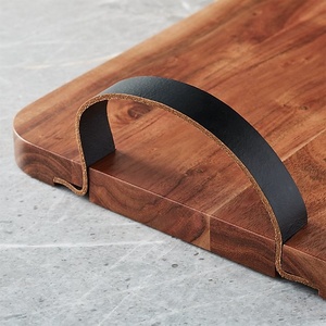 Serving Board with Leather Handle Customized Size Designs Finish Made in India Wholesale Commercial Buyers Best Selling 2022 - Product Image 3